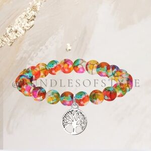 🌙 B36 - Family Tree Beaded Bracelet For Mom